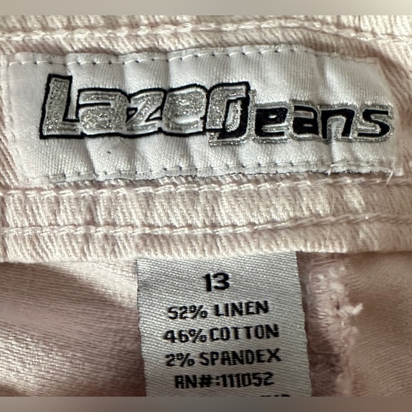 Lazer Jeans Ombré White to Dark Mauve Pink Size 13 Skinny Jeans Low Waist - Picture 8 of 9